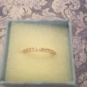 Rose gold band ring